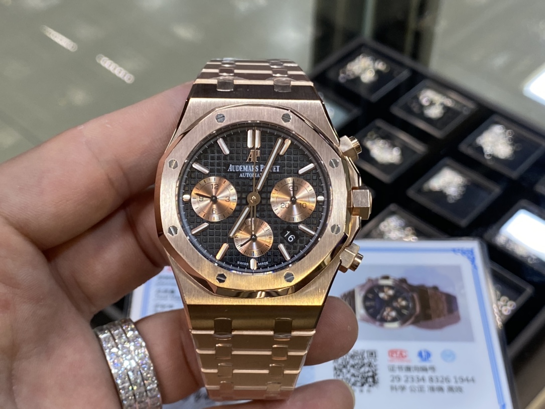 Audemars Piguet Royal Oak Series 26331OR.OO.1220OR.01, Black Panda Dial, 41mm size.