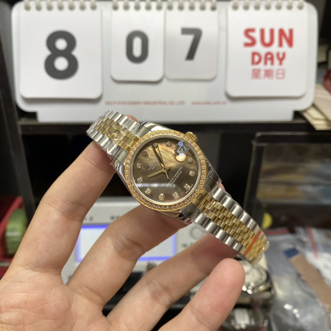 Rolex Datejust Series 31mm Size, Five-Link Steel Bracelet.