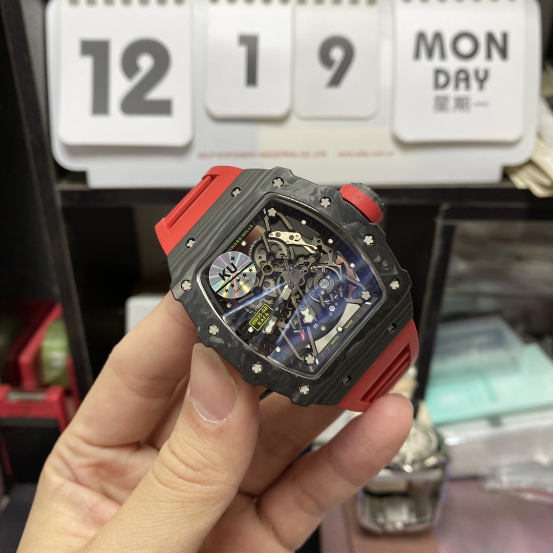 Richard Mille Men's Collection series RM 35-02, Carbon Fiber Case.
