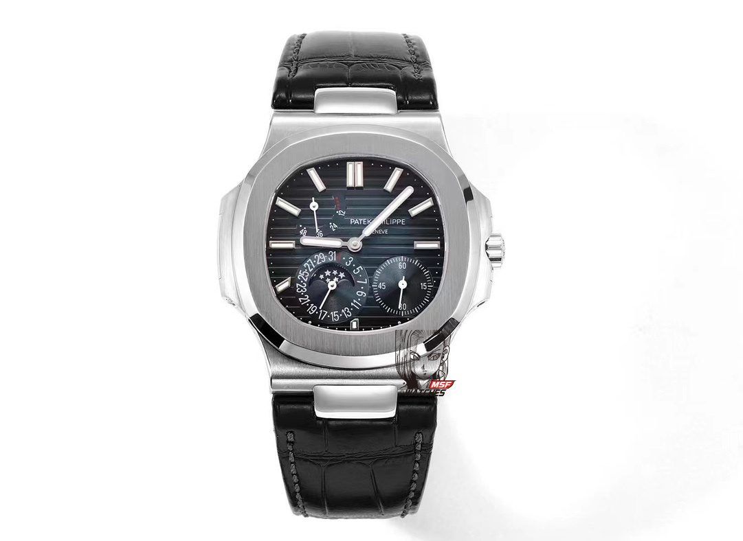 Patek Philippe Nautilus series 5712G steel case leather strap 40mm Size.