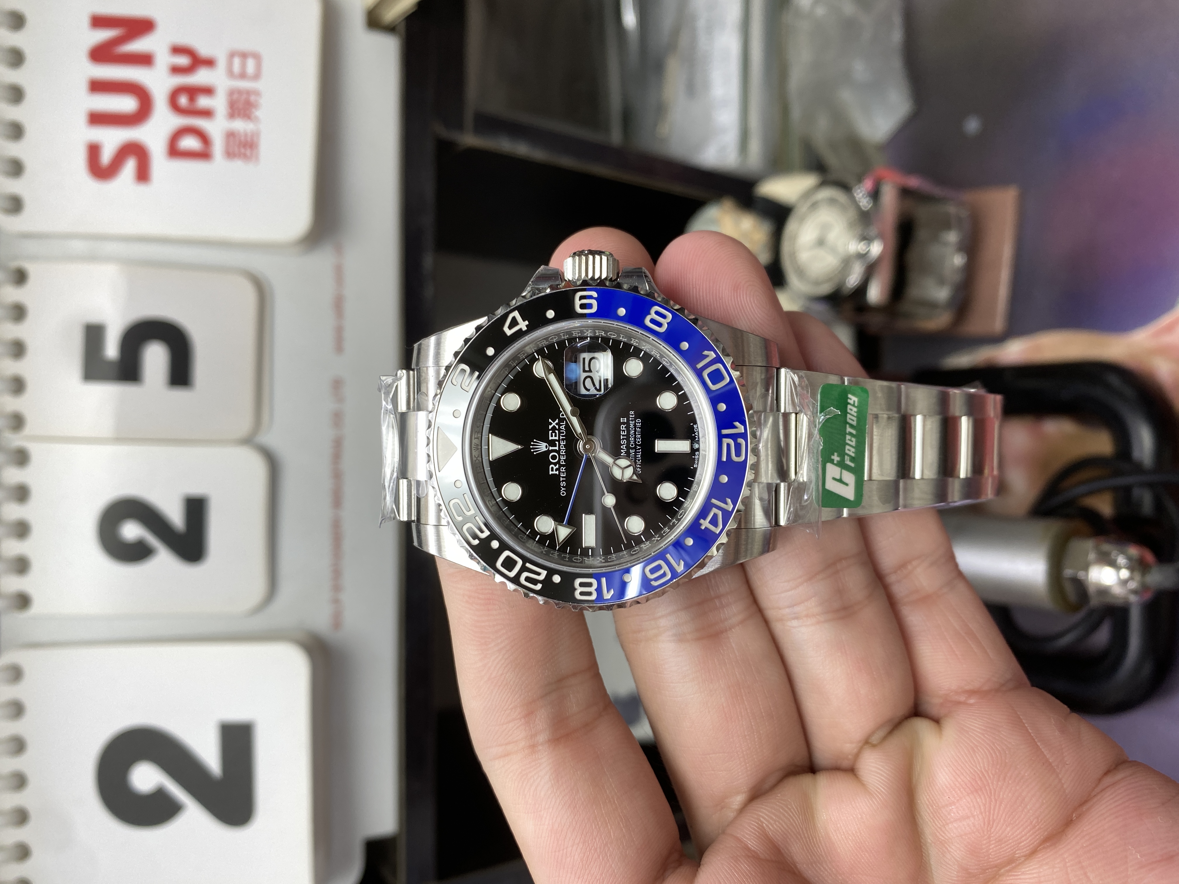 Rolex GMT-Master II Series M126710BLNR-0003 Watch model (Blue and Black Bezel）40mm