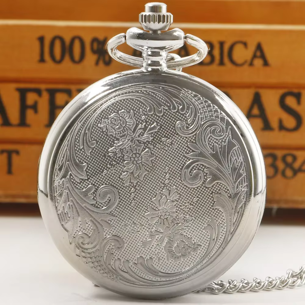 Classic Vintage Steampunk Quartz Pocket Watch with Necklace Chain Fashion Bronze Best Gift for Male Men Kids Pocket Clock PB667