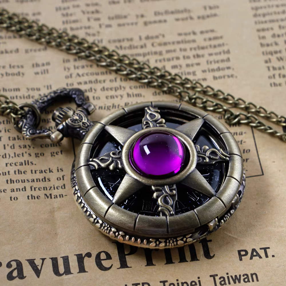 Fashion Exquisite Women's Quartz Pocket Watch Necklace Retro Casual Birthday Gift Pendant Chain CF1481